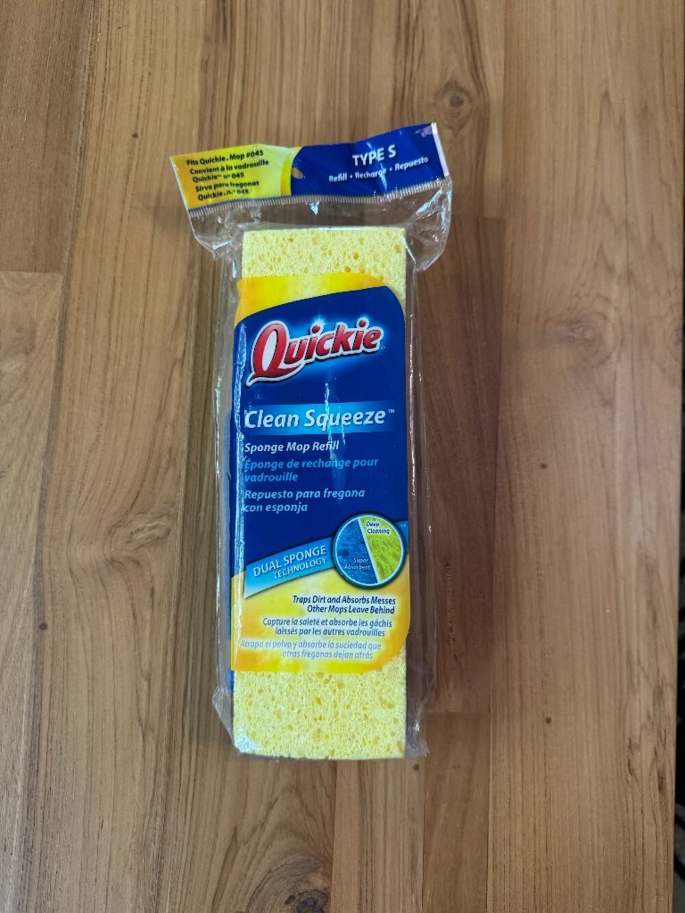 Quickie Clean Squeeze Sponge Mop Refill Type S 0442 Fits Mop #045 New
